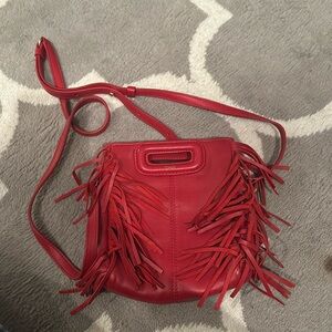 Mini red maje crossbody